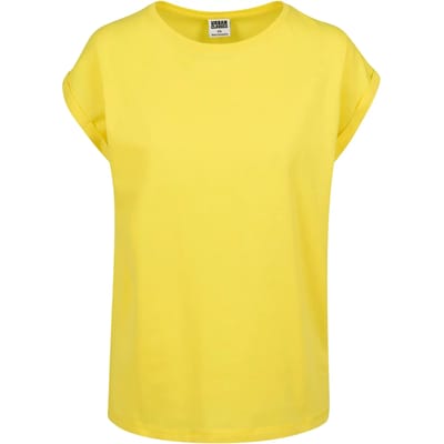 Urban Classics - Extended shoulder Dames Tshirt - 4XL - Geel