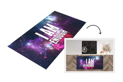 Keukenloper - Loper keuken - Ruimte - Sterren - Quote - 120x60 cm - Keukenloper vinyl