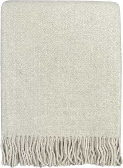 Malagoon - Abbey white structure recycled wool throw