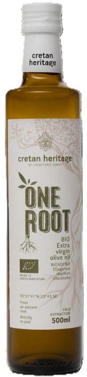 Cretan Heritage - One Root BIO – Biologische Griekse Premium Olijfolie – Koroneiki -2x500ml – Extra Vierge – Goud Bekroond