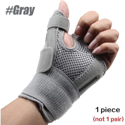 Attelle de poignet et de pouce Spica pour tendinite de De Quervain, arthrite, douleur CMC Soulagement Main gauche droite Hommes Femmes grise