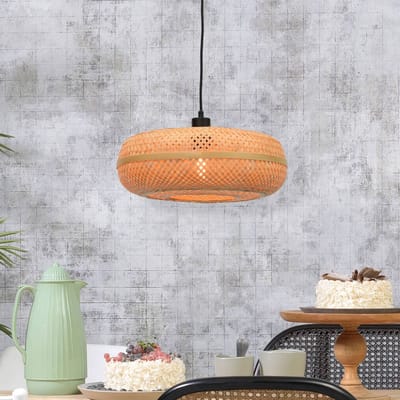 GOOD&MOJO Hanglamp Palawan - Bamboe - Ø40cm - Scandinavisch,Bohemian - Hanglampen Eetkamer, Slaapkamer, Woonkamer
