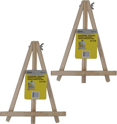 Benson Schildersezel voor op tafel - Set van 2x stuks - 24 cm - hout - tafelmodel