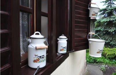 Melkkan 1L ,met deksel, Retro, Melkkan met koe. Inhoud 1L