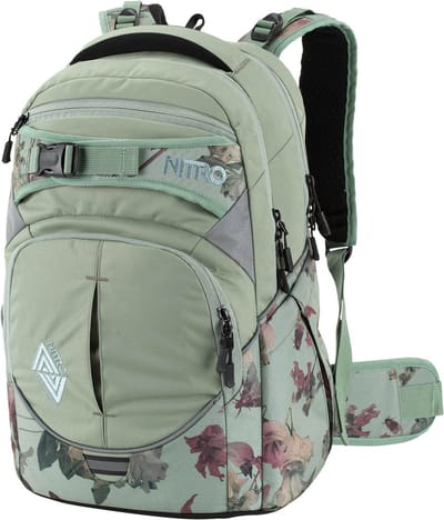 NITRO Schoolrugzak Rugzak Daypacker Collection Superhero Backpack 30L Dead Flower Groene Veelkleurig