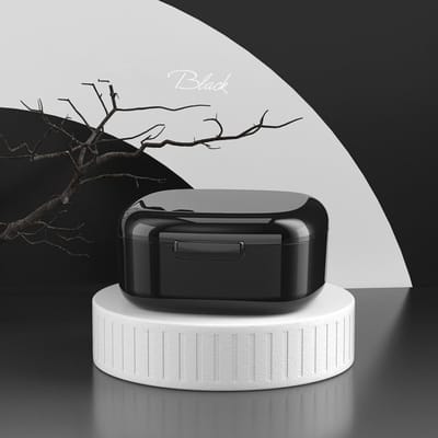 1 boîte de rangement pour prothèses dentaires pour personnes âgées, boîte de trempage portable pour appareils orthodontiques invisibles, boîte de nettoyage noir