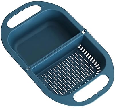 Dailygoods- Zeef Uittrekbaar - Afdruipvergiet - Keukengerei - 42 x 25 cm - Hoogwaardig PP-Materiaal - Duurzaam en Betrouwbaar - Afdruipzeef