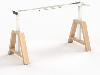 Worktrainer - OakDesk Zit Sta Bureau - Hoogte 73,5 - 137,5 cm - Breedte 102 - 170 cm – Wit/Wit - Memory bediening - In Hoogte Verstelbaar Bureau Onderstel - Elektrisch Frame