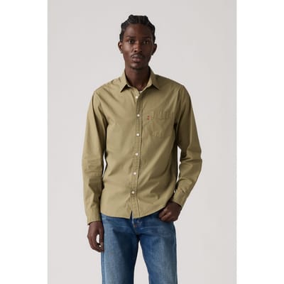 Levi's Classic Standard Shirt Green Größe: M | Longsleeves Outlet | Herren | Grün