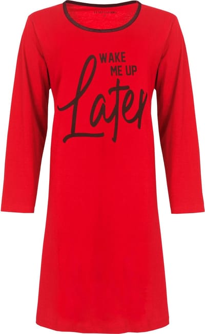 Temptation Dames Nachthemd - Bigshirt - Rood - Maat S