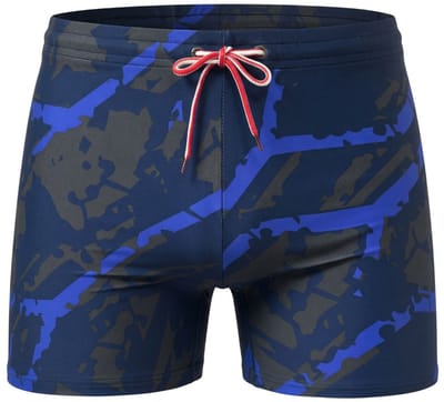 Zwemboxer Urban Camo Blauw - Maat L - Zwemboxer Heren Blauw - Swimwearclub