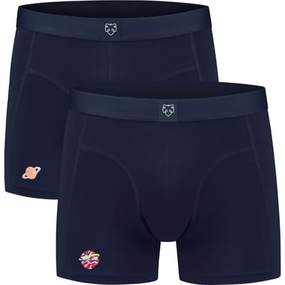 A-DAM  2-pack Boxerbrief Multicolor Maat: S | Onderbroeken Outlet | Heren | Blauw