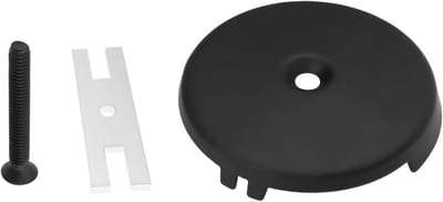 Allecto- Bad Overloop Afvoer Cover - Enkele Gat - Schroef - Standaard Bad Drains - 1 Set voor de Badkamer - Zilverkleurig