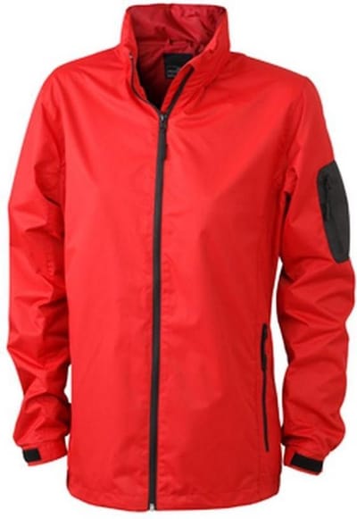 James and Nicholson Vrouwen/dames Windbreker (Rood/zwart)
