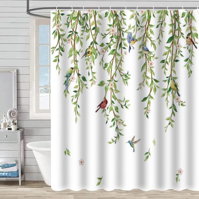 VHV - Douchegordijn - Douche gordijn - Douchegordijnen - Waterdicht douchegordijn - Wasbaar douchegordijn - Badkamergordijn - Douchegordijn badkamer - Voor badkamer douche bad - Voor thuis camper hotel - 180x180 cm - Stijl 30