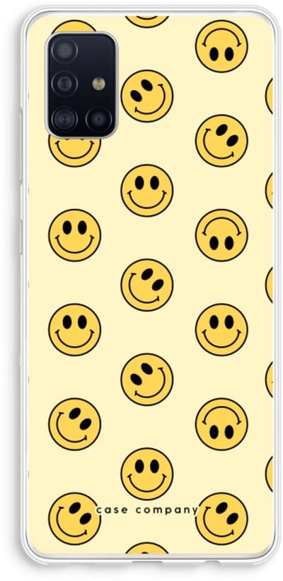 Hoesje geschikt voor Samsung Galaxy A51 4G hoesje - Smiley N°2 - Soft Cover Telefoonhoesje - Bescherming aan alle Kanten en Schermrand