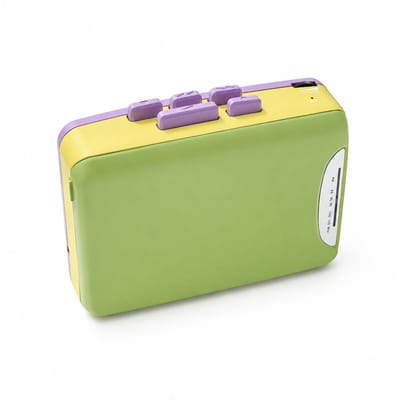 Retro Cassettespeler - 12x9x4cm - Draagbare Walkman met FM Radio & Opnamefunctie - Inclusief Oortjes - USB & Batterij Voeding - Ideaal Cadeau voor Muziekliefhebbers - groen