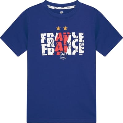Frankrijk T-Shirt Kinderen - Maat 140 - Voetbal T-Shirt - Jongens en Meisjes - FFF - Officiële Fanmerchandise