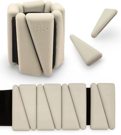 Manamove Enkelgewichten en Polsgewichten - Verstelbaar 2x900g - Beige