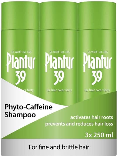 Plantur 39 Cafeïne Shampoo voorkomt en vermindert haaruitval 3x 250ml | Voor fijn broos haar