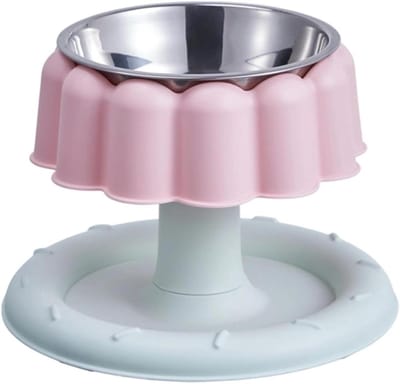 Verhoogde voerbak - Katten voerstation - Comfortabel eten - Antislip en afneembaar - 13.5 x 14 x 20.5 cm - Zwart