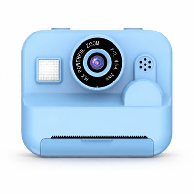 Kindercamera met Directe Print - Digitale Instant Camera voor Kinderen 3-12 Jaar - Inclusief 32GB SD Kaart & 3 Rollen Printpapier - Ideaal Speelgoed Verjaardagscadeau voor Meisjes en Jongens - Blauw
