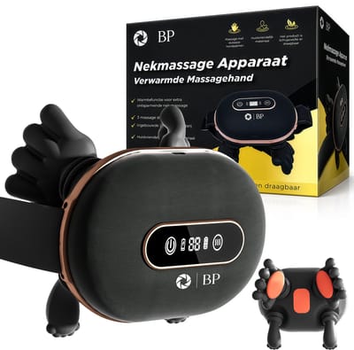 BP® Nekmassage Apparaat - Verwarmde Massagehand - Massagekussen Draadloos - Shiatsu Massage Apparaat - Arm, Rug, Been & Nekmassage Apparaat met Infrarood- 3 standen