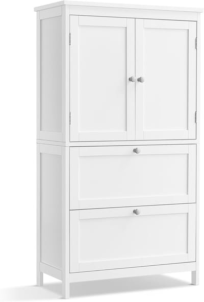 Conway Living® - Badkamerkast met 2 Deuren en 2 Laden - Opbergkast voor Badkamer en Keuken - Verstelbare Plank 30x60x110 cm