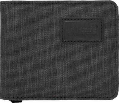 Pacsafe Portemonnee - 9 x 10.5 cm - Pasjeshouder - RFID-beveiligd - Scanvak - Recycled poyester - Lichtgewicht - Veelzijdig - Grijs