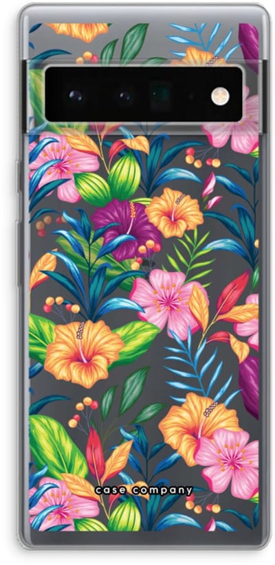 Case Company® - Hoesje geschikt voor Google Pixel 6 Pro hoesje - Tropisch 2 - Soft Cover Telefoonhoesje - Bescherming aan alle Kanten en Schermrand