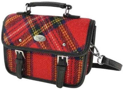 Mini Tas Harris Bervie Tartan Royal Stewart - 15x20x7,5 - Harris Tweed - Glen Appin of Scotland