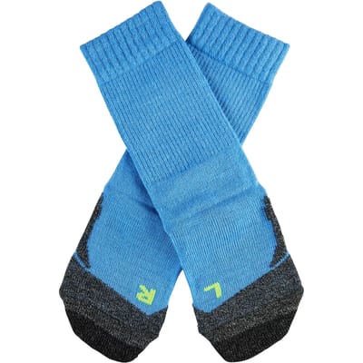 FALKE TK2 anti-blaar dik wol functioneel materiaal wandelsokken kinderen blauw - maat 31-34