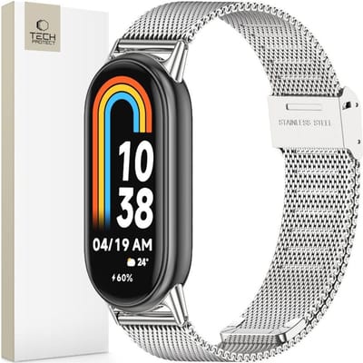 Tech-Protect MilaneseBand Strap for Xiaomi Smart Band 8 / 8 NFC - Silver