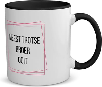 Akyol - meest trotse broer ooit koffiemok - theemok - zwart - Broer - trotse broer - verjaardagscadeau - verjaardag - cadeau - cadeautje voor broer - broer artikelen - kado - geschenk - gift - 350 ML inhoud