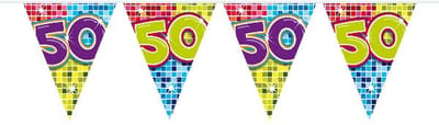 Folat - Vlaggenlijn Birthday Blocks 50 Jaar - 6 meter