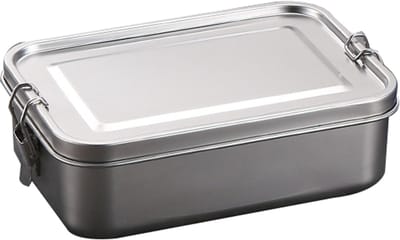 1400ml Lunchbox RVS Take a Break Broodtrommel - incl. divider - Roestvrij Staal - Brooddoos met Losse Compartimenten - Bento Box -lunchbox thermische container