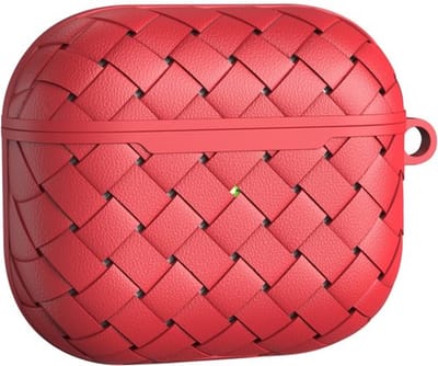 By Qubix - AirPods 3 hoesje - TPU - Woven series - Rood