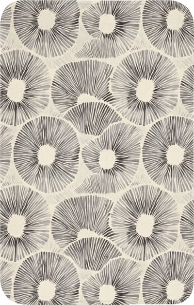 WC mat 50x80 cm - Antislip - Cirkels - Patroon - Zwart - Toiletmat - Vloermat - Douchemat - Toilet tapijt - Toiletmatten