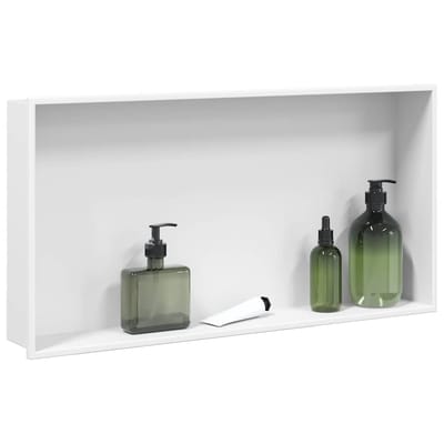 vidaXL - Douchenis - 62x32x9 - cm - roestvrijstaal - matwit