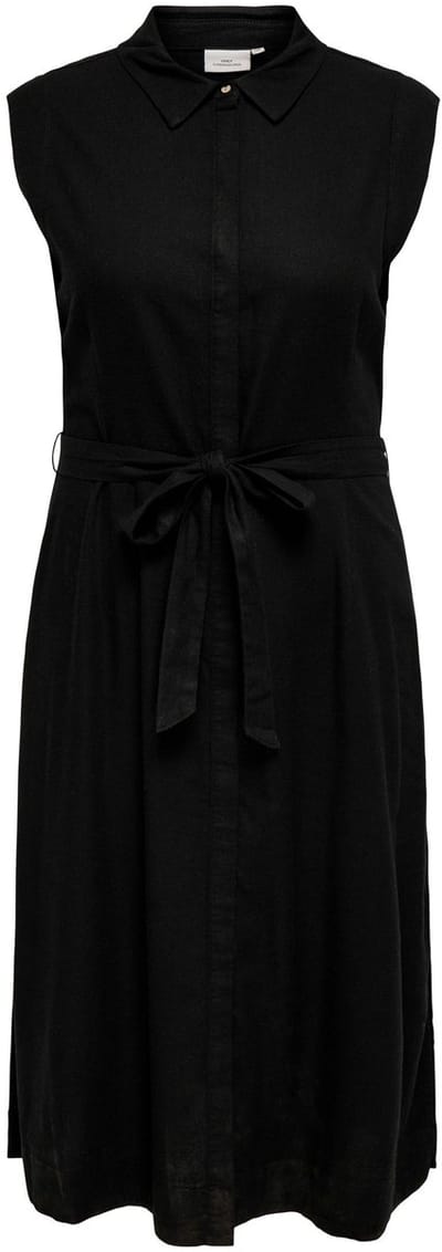 ONLY CARMAKOMA - CARGOA SL LINEN BL SHIRT DRESS CC - Meisjes - Maxi jurken