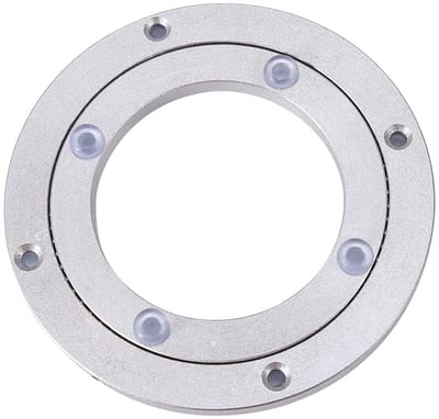 Dailygoody - Aluminum Turntable Bearing - Rotating Turntable - 4 Inch - Heavy Duty - Lazy Susan - Voor Eten en Decoratie - Geschikt voor Meubilair