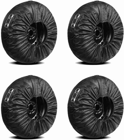 Waterdichte Vervangende Wielcovers Set van 4 voor SUV's, Campers en Aanhangers, Geschikt voor Banden van 19 tot 23 Inch, Duurzaam en Robuust Materiaal