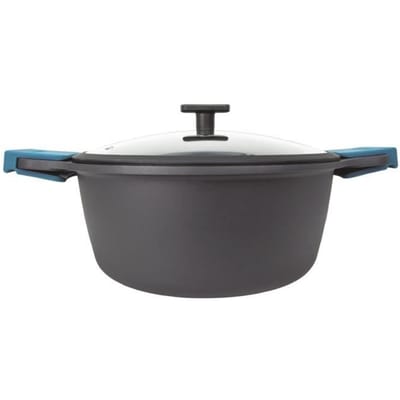 Marmite Anti-Adhésive - ARCOS - Thera - 28 cm - Fonte d'Aluminium - Couvercle en Verre