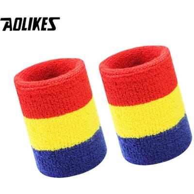 Aolikes Unisex Sportpolsband Zweetband Unisex Polsbeschermer Ademend Hardlopen Badminton Basketbal Zweetbanden Sport Veilig Gebruik