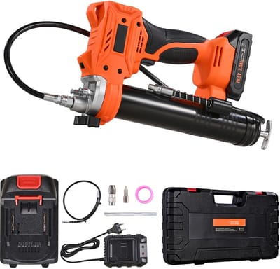 Draadloze Vetspuit 20v met 2.0ah Accu en 90 Cm Slang, Eenvoudig met Één Hand Te Bedienen