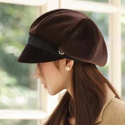 Herfst en Winter Retro Warme Baret Koreaanse Winddichte Casual Hoed Dames Britse Stijl Achtkante Hoed Veelzijdige Schildershoed Nieuw average size