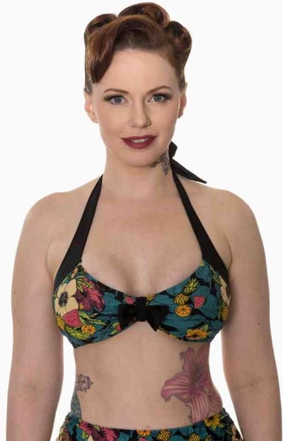 Dancing Days - TWILIGHT Bikinitop - XS - Zwart/Multicolours