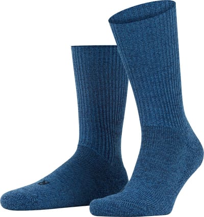 FALKE Walkie Ergo eenkleurig wol functioneel materiaal sokken unisex blauw - maat 37-38