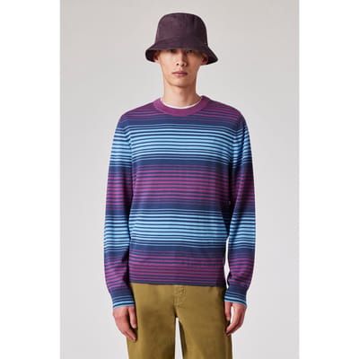 Paul Smith Mens Sweater Crew Neck Purple Maat: XS | Sweaters Outlet | Heren | Blauw
