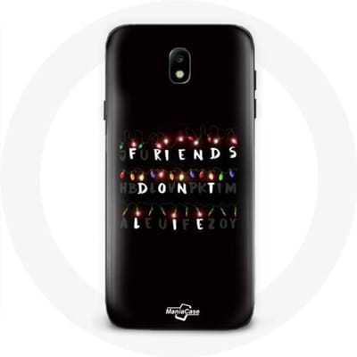 Coque pour Samsung Galaxy J7 2017 Stranger Things Affiche Friends Don't Lie Joyeux noël